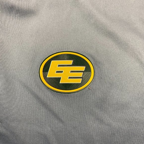 Edmonton Football Golf Shirt Men Medium M Black Gray Polo Polyester CFL Elevate - Picture 3 of 9